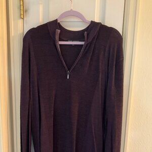 Robert Barakett Mens Lightweight Quarter Zip Sweater -- Purple -- Great Cond.